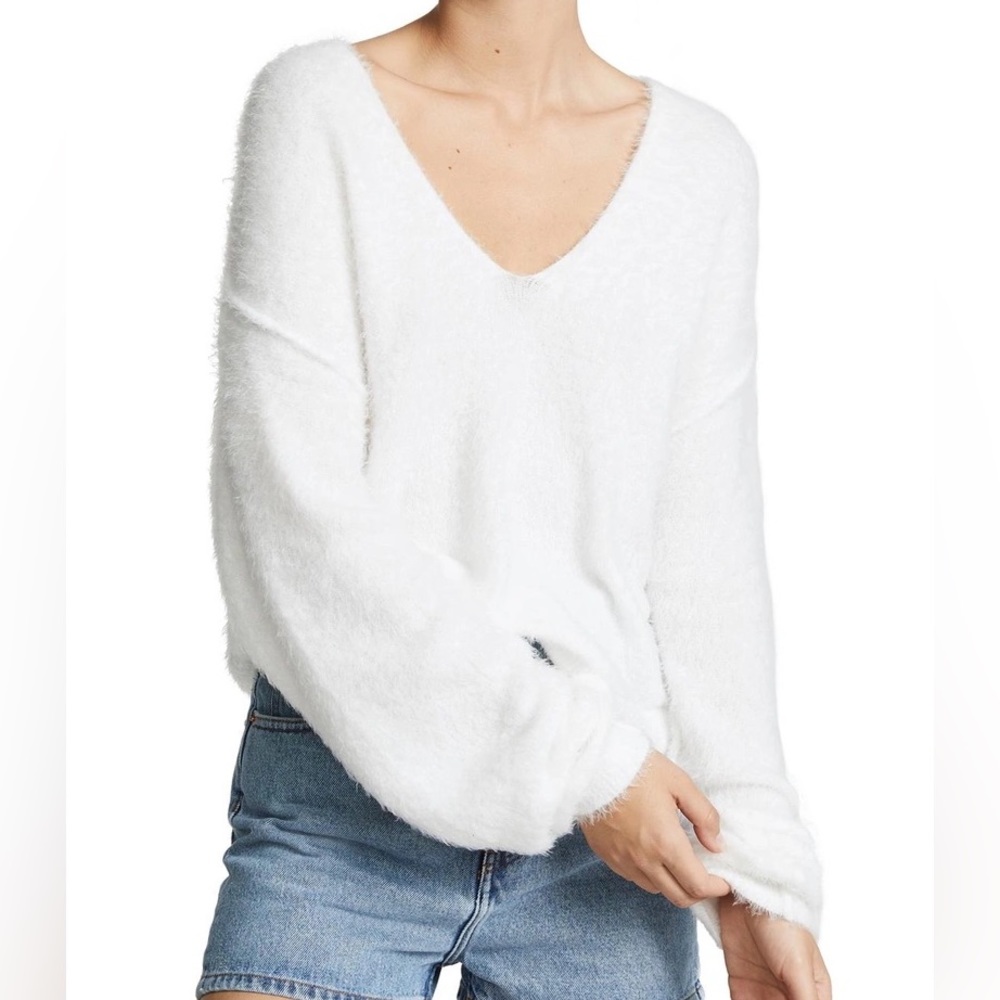 Free People Princess Sweater Bright White